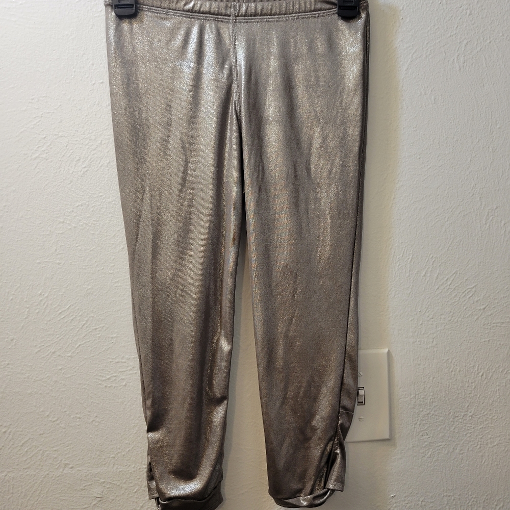 Metallic Cropped Leggings